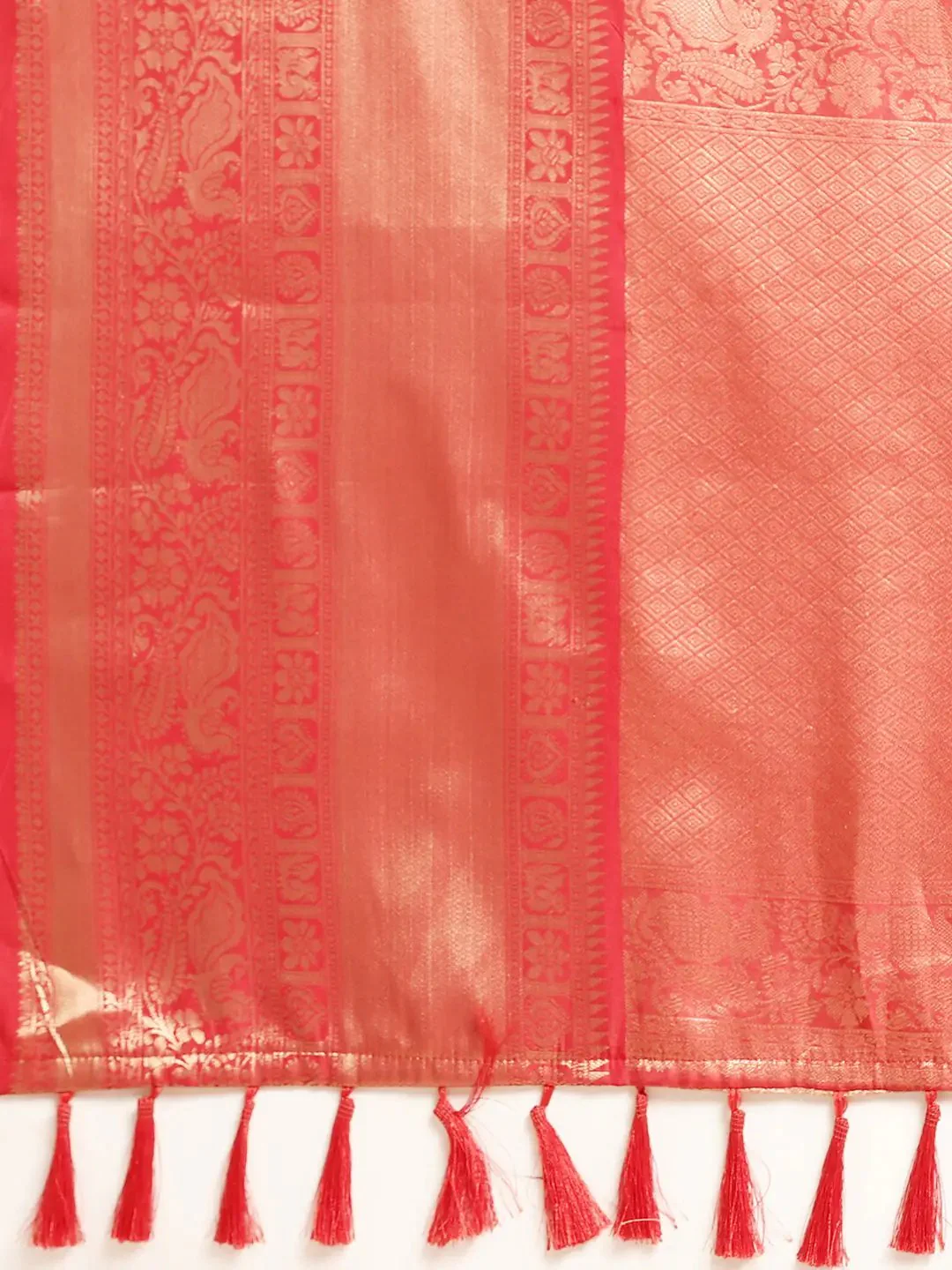 Exquisite Kalamkari Pattu Banarasi Silk Saree - Image 6