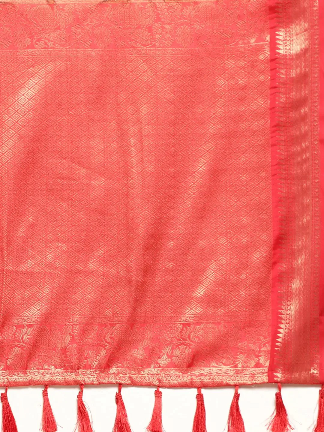 Exquisite Kalamkari Pattu Banarasi Silk Saree - Image 5