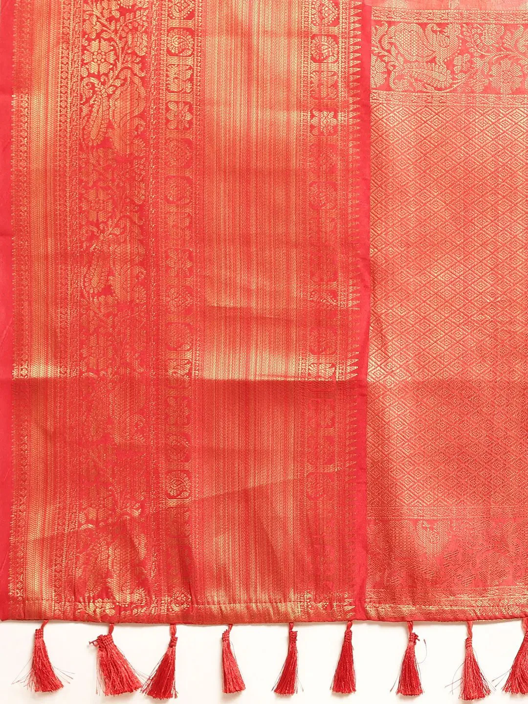 Exquisite Kalamkari Pattu Banarasi Silk Saree - Image 6