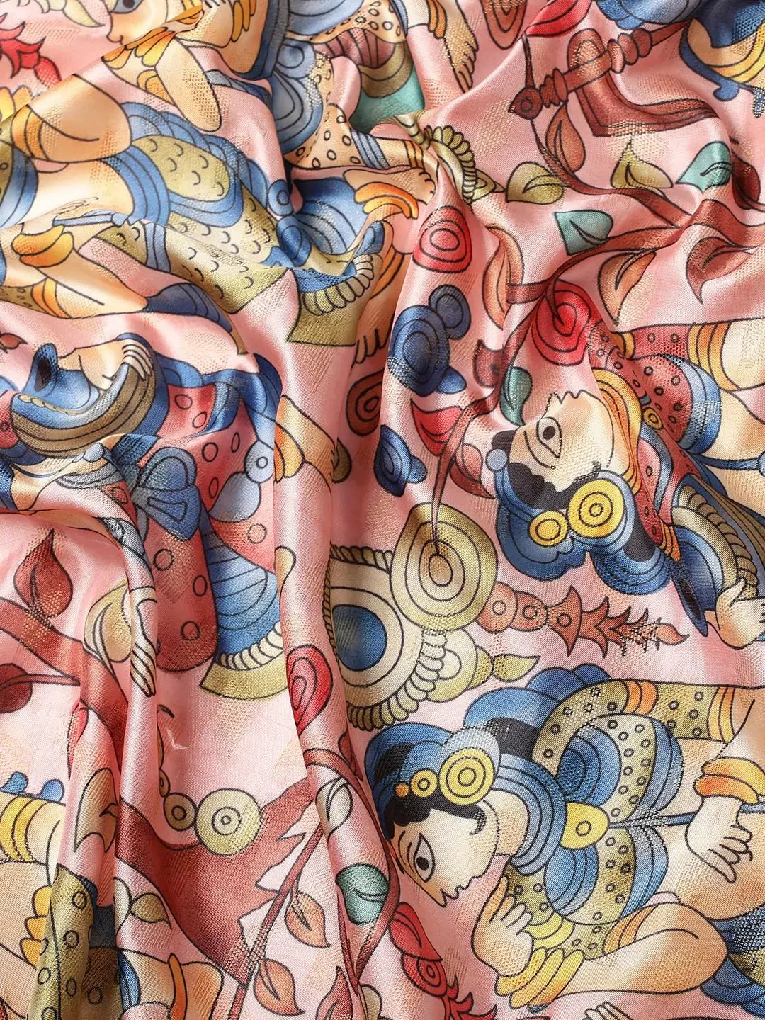 Exquisite Kalamkari Pattu Banarasi Silk Saree - Image 6