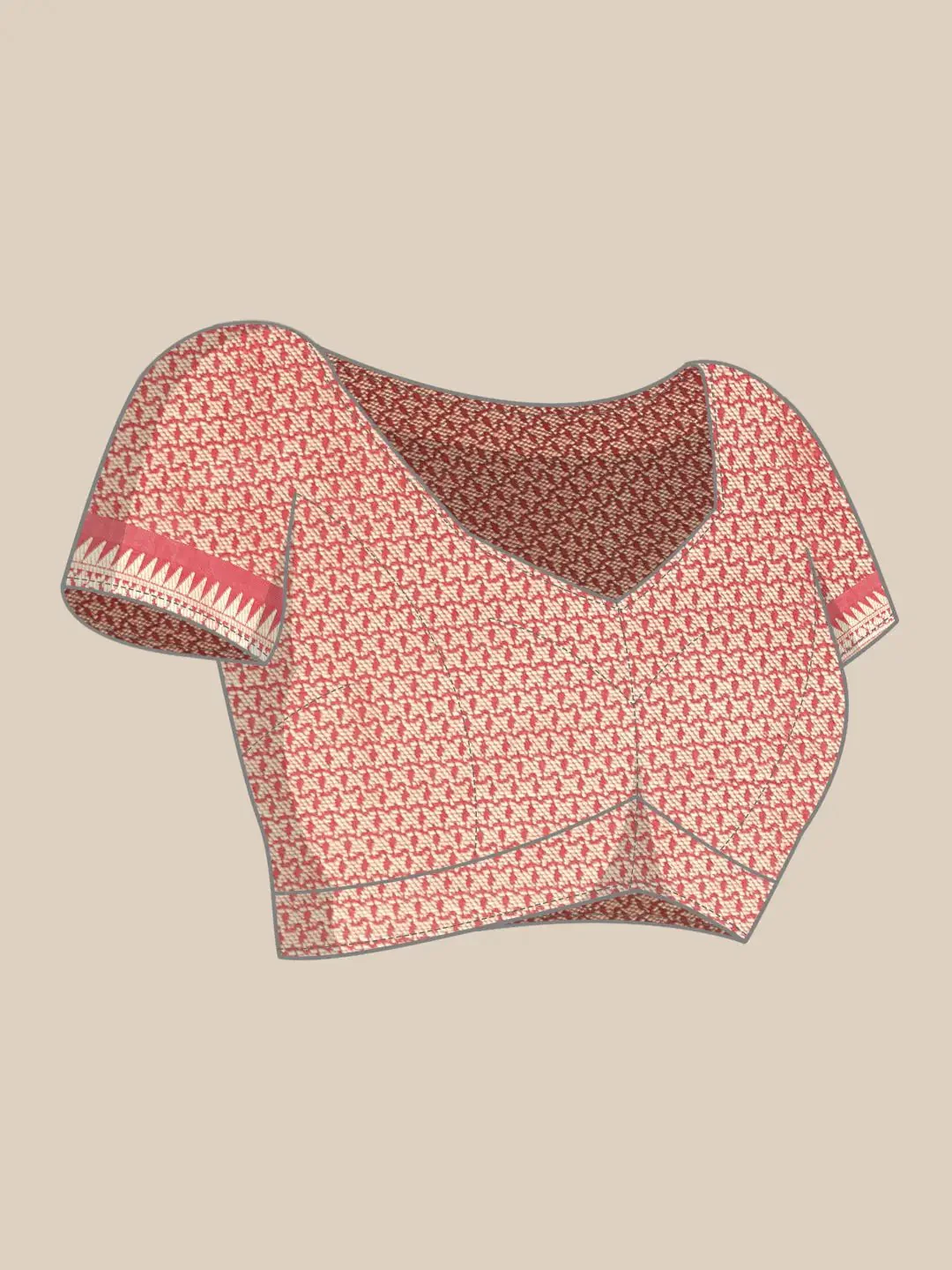 Exquisite Kalamkari Pattu Banarasi Silk Saree - Image 8