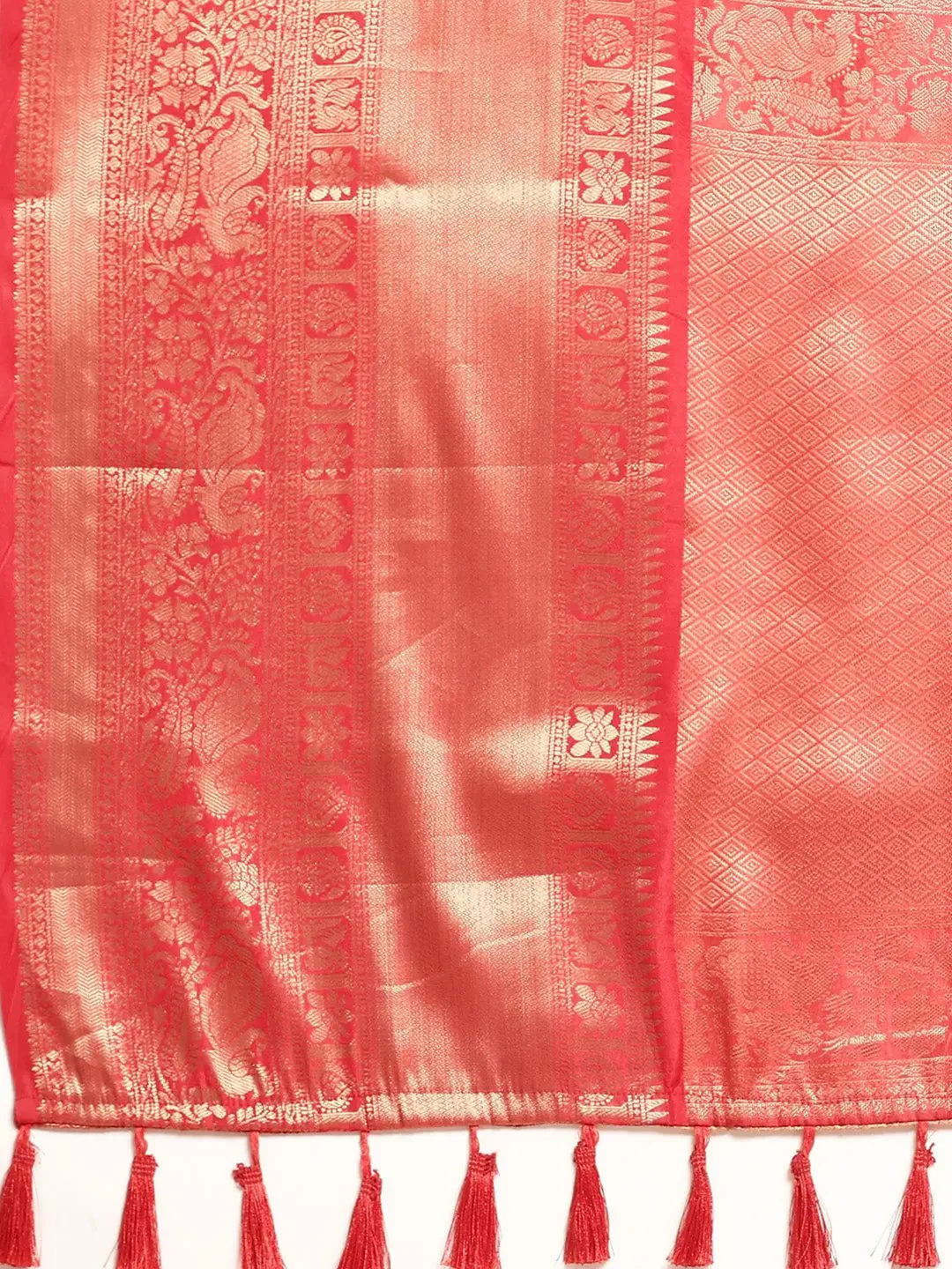 Exquisite Kalamkari Pattu Banarasi Silk Saree - Image 6