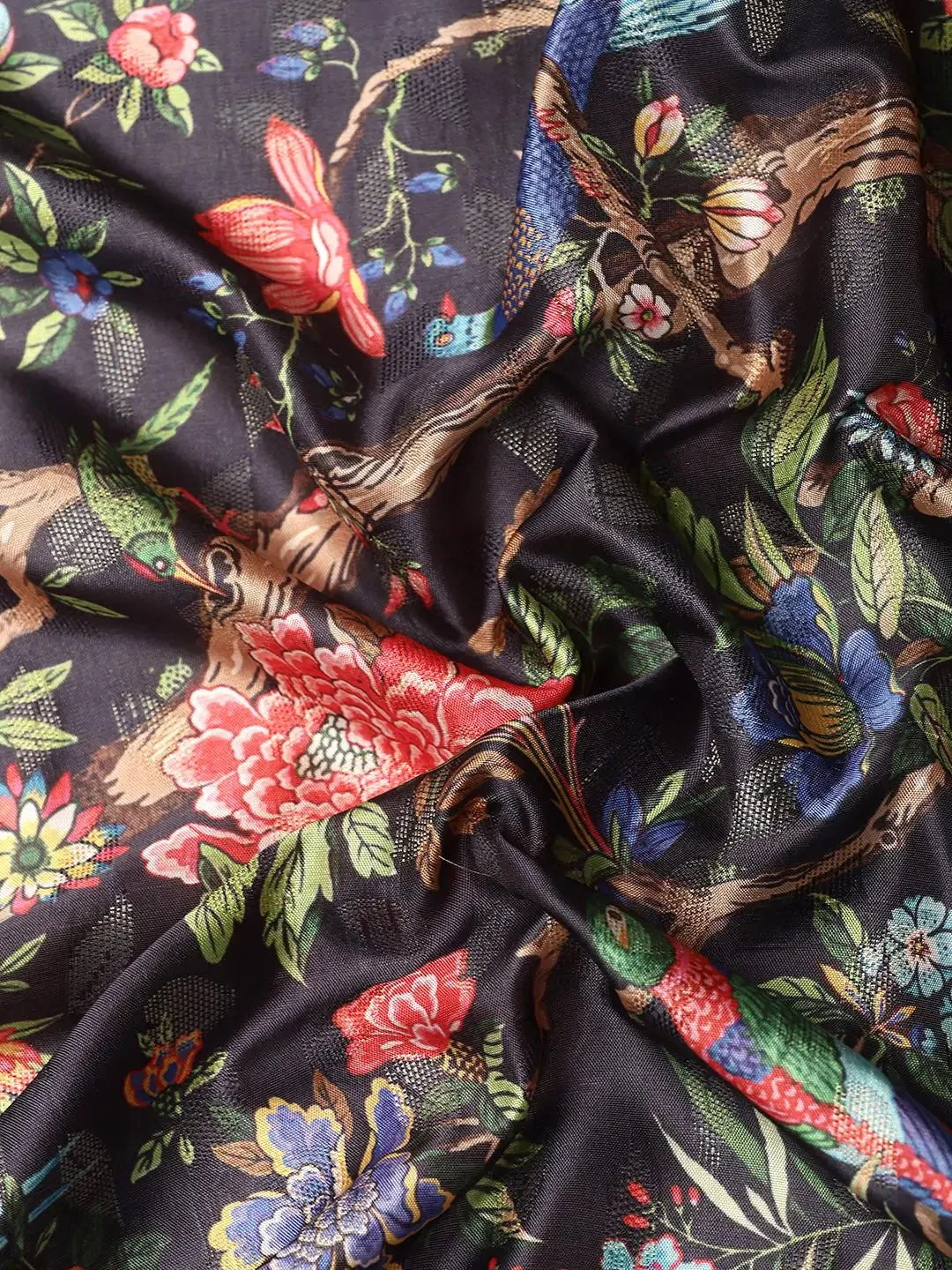 Exquisite Kalamkari Pattu Banarasi Silk Saree - Image 6