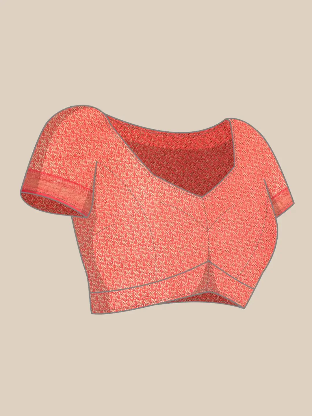 Exquisite Kalamkari Pattu Banarasi Silk Saree - Image 7