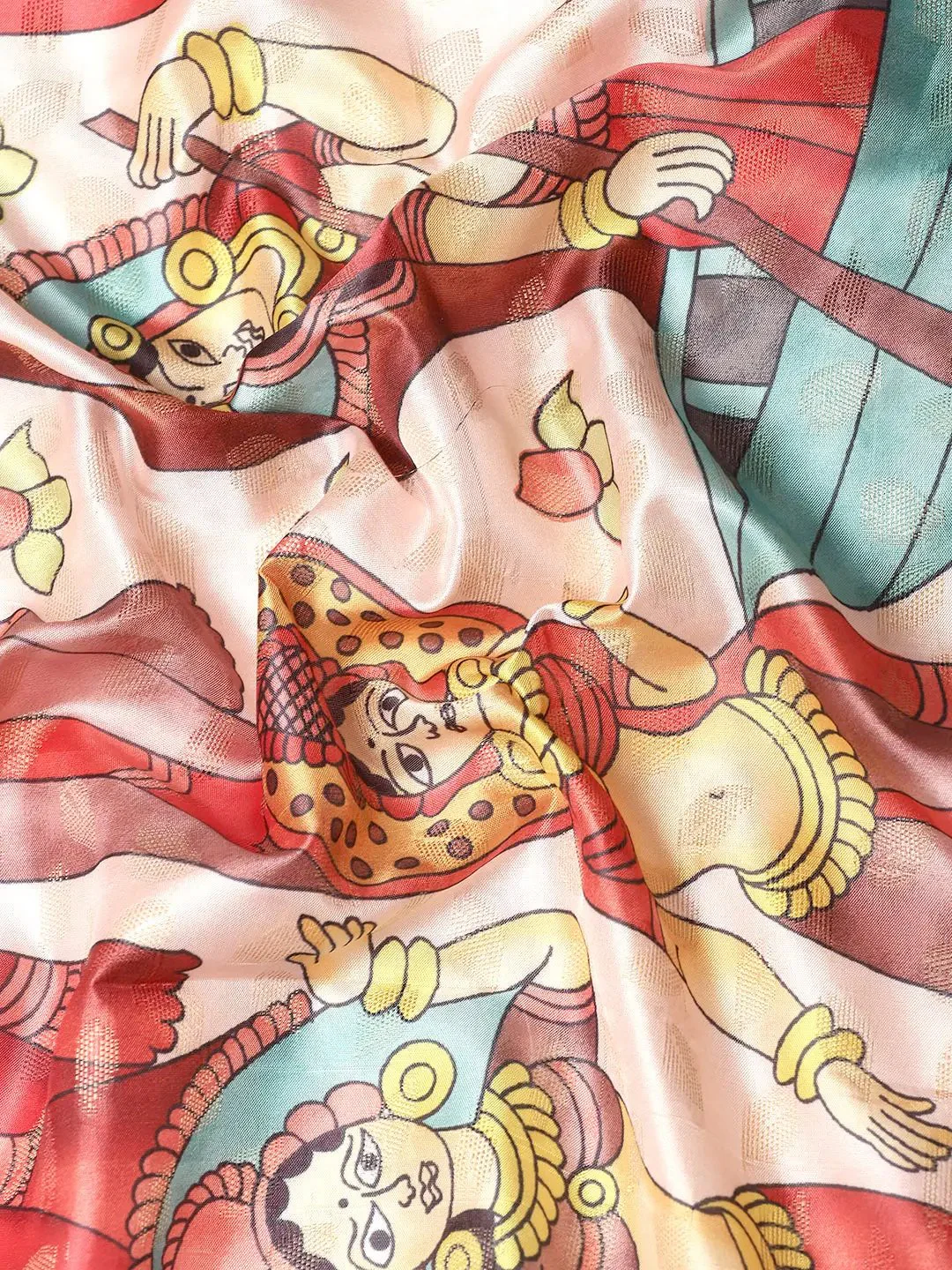 Exquisite Kalamkari Pattu Banarasi Silk Saree - Image 6