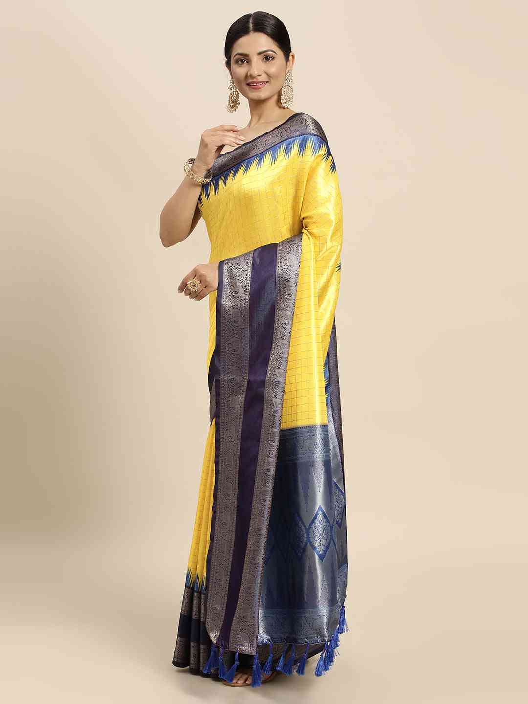 Banarasi Soft Silk Gadwal Pattu Zari Weaving Party Wear Saree - Image 3