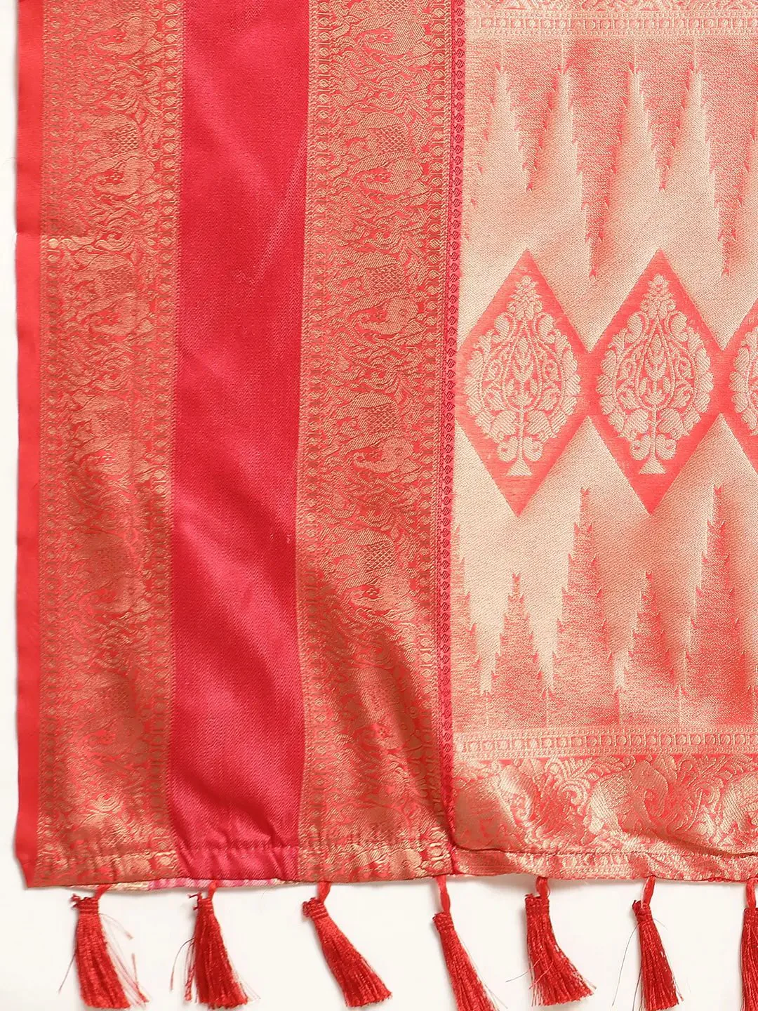 Banarasi Soft Silk Gadwal Pattu Zari Weaving Party Wear Saree - Image 7